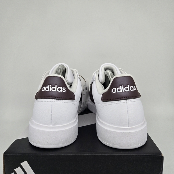 New Adidas Grand Court 2.0 White Brown ID2978 Women's Shoes Size 7 - Picture 4 of 8